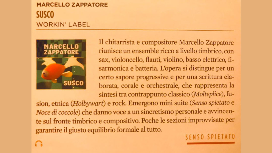 Susco Recensione JAZZIT MAGAZINE Marcello Zappatore