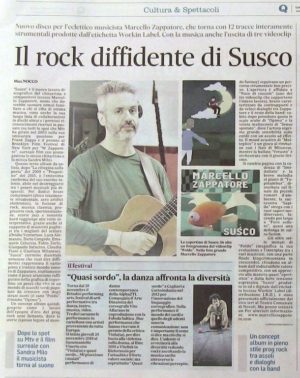 Recensione sul Quotidiano dell'album Susco di Marcello Zappatore